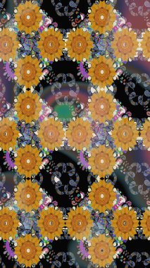 Gömlek, arka plan modelini çiz. Tropik çiçekler. Siyah renkte çiçekler.