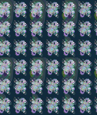 Suluboya çizim kalıbı. Dekorasyon ve tasarım için güzel bir desen. Moda baskısı. Çiçeğin suluboya çizimlerinin mükemmel deseni. Eski model. Raster illüstrasyonu.