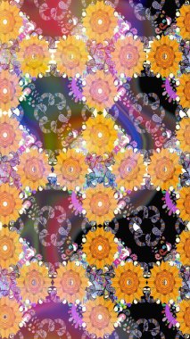 Manzaralı çiçek deseni. Çiçek kompozisyonu, el boyası, hassas şablon. Üst manzara, yumuşak sarı renk tarzı. Sevgililer günü ve tebrik kartı konsepti için şık bir davet.