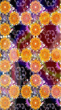 Çiçekli yumuşak bir eskiz şekli. Raster çiçekleri klasik tarzda çizilmiş. Nazikçe, sarı renkte bahar çiçekleri. Raster illüstrasyonu.