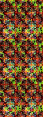 Çizim çiçek deseni duvar kâğıdı olarak kullanılabilir. Siyah renkli çiçekler. Raster illüstrasyonu.