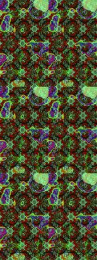 Küçük çiçekteki sevimli çiçek deseni. Yeşil renkli çiçekler. Raster illüstrasyonu.