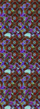 Çiçekli karalama şeklinde Raster çiçek deseni. Yumuşak, mavi renkte yaz çiçekleri. Raster illüstrasyonu.