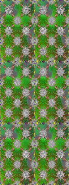 Sabıka fotoğraflarında, bebek kıyafetlerinde, duvar kâğıtlarında, paket kutularında falan kullanılabilir. Zarif, parlak ve kusursuz yeşil ve gri çiçek desenli tasarım..