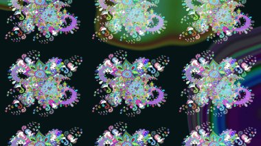 Çiçek duvar kâğıdı. Raster illüstrasyonu. Çiçek arkaplan. Gri renkli şirin tekstil tarzında. Renkli çizim deseni.