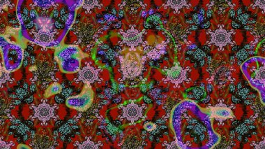 Çiçek desenli eskiz, yaz çiçekleri. Kahverengi renkli çiçekler. Renkli Bahar Teması eskiz kalıbı. Düz Çiçek Elementleri Tasarımı.