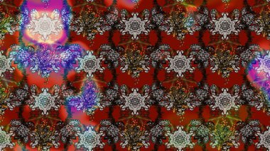 Çiçekli çiçek deseni, suluboya. Kahverengi renkli çiçekler. Renkli Bahar Teması eskiz kalıbı. Düz Çiçek Elementleri Tasarımı. Raster illüstrasyonu.