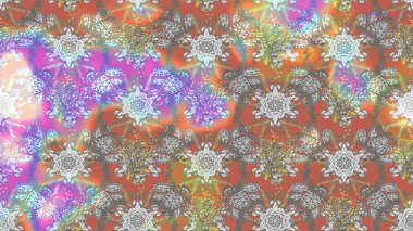 Çiçeksel çizim kalıbının yansıması. Vadinin gri renkli çiçekleri.