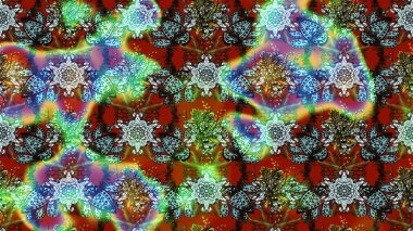 Şirin çiçek elementleri. Raster illüstrasyonu. Taslak desenli, modaya uygun kumaş deseni. Renkli Bahar Teması eskiz kalıbı. Düz Çiçek Elementleri Tasarımı.