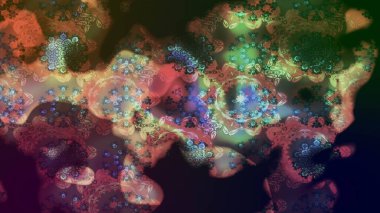 Çiçekli karalama şeklinde Raster çiçek deseni. Nazik, narin çiçek arkaplanı. Kahverengi renkte çiçekler.