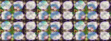 Raster illüstrasyonu. Suluboya çizim kalıbı. Dekorasyon ve tasarım için güzel bir desen. Eski model. Çiçeğin suluboya çizimlerinin mükemmel deseni. Moda yazdırma.