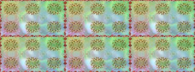 Raster illüstrasyonu. Tarafsız ve mavi renklerde zarif çiçek buketi suluboya. Renkli Bahar Temalı Kusursuz Arkaplan. Düz Çiçek Elementleri Tasarımı.