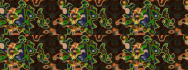 Soyut çiçek çizim kalıbı arka planı. Raster deseni. Raster illüstrasyonu. Kahverengi renklerde. Küçük çiçekte sevimli çiçek deseni var..