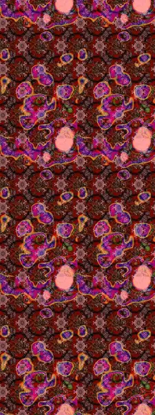 Çiçek ve yapraklı karalama şeklinde Raster çiçek deseni. Kahverengi renklerde bahar çiçekleri. Raster illüstrasyonu.