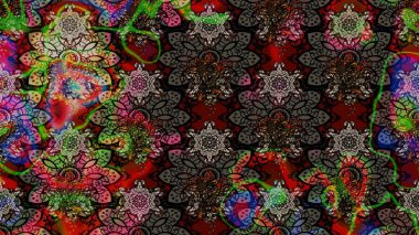 Klasik çiçek tasarımı elementleri. Siyah kıvırcık çiçekler siyah renkte şekillenir. Raster illüstrasyonu.