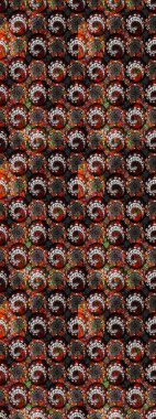 Manzaralı çiçek deseni. Çiçek kompozisyonu, el boyası, hassas şablon. Üst manzara, yumuşak siyah renk tarzı. Sevgililer günü ve tebrik kartı konsepti için şık bir davet.