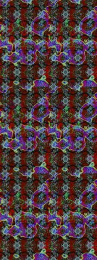 Raster çiçek desenli çiçek deseni, yapraklar, dekoratif elementler, sıçrama, lekeler, el çizimi kontur çizgileri ve Doodle çizim stili, grafik raster çizim çizimi.