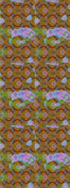 Taslak dekoratif arka plan, çiçek mandala. Çiçek. Raster illüstrasyonu. Kahverengi renklerde.