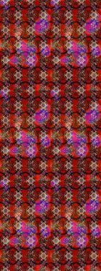 Çiçekli karalama şeklinde Raster çiçek deseni. Kahverengi renkte yaz çiçekleri. Raster illüstrasyonu.