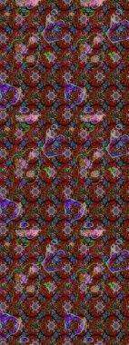 Çiçek deseni. Raster illüstrasyonu. Chichi 'nin kumaş kalıbını çiz. Renkli Bahar Teması eskiz kalıbı. Düz Çiçek Elementleri Tasarımı.