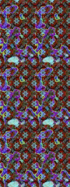 Çiçekli karalama şeklinde Raster çiçek deseni. Yumuşak, mavi renkte yaz çiçekleri. Raster illüstrasyonu.