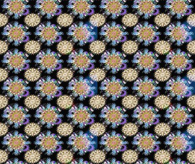 Klasik çiçekler. El çizimi, soyut ve süslü elementler. Yaz çiçekleri teması. Siyah renkler. Suluboya resim taklit Raster illüstrasyonu.