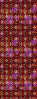 Çiçekli karalama şeklinde Raster çiçek deseni. Kahverengi renkte yaz çiçekleri. Raster illüstrasyonu.