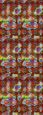 Çiçek deseni. Raster güzel kumaş deseni çiziyor. Renkli Bahar Teması eskiz kalıbı. Düz Çiçek Elementleri Tasarımı.