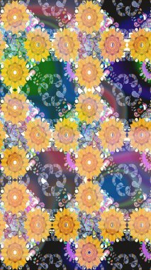 Raster güzel bir çiçek deseni çizmiş. Bahar mevsimi. Tatil havası. Nazik romantik baskı.