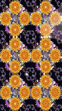 Yapraklı çizim şekli. Şirin, zarif çiçekler Raster illüstrasyonu. Poster ya da kapak için arka plan. Tekstil için figür. Davetiye ve kartpostal tasarımı için dekoratif çiçek unsurları.