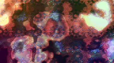 Küçük çiçekteki sevimli çiçek deseni. Raster illüstrasyonu. Çizim.