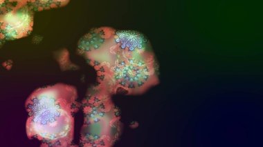 Çiçeksel çizim kalıbının yansıması. Vadinin çiçekleri kahverengi renklerde.