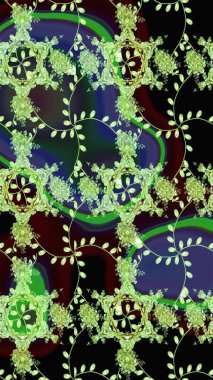 Çiçek deseni. Raster güzel kumaş deseni çiziyor. Renkli Bahar Teması eskiz kalıbı. Düz Çiçek Elementleri Tasarımı.