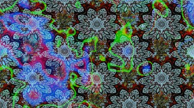 Çiçekli bahar çiçekleri. Küçük çiçekte güzel bir desen. Küçük renkli çiçekler. Moda baskıları için zarif bir şablon. Motley illüstrasyonu. Çizim.