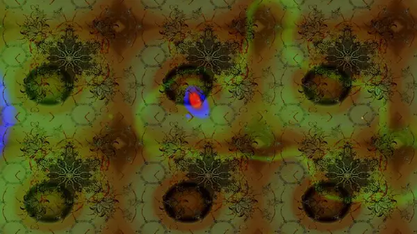 Raster illüstrasyonundaki çiçek desenli çizim. Yeşil renkli çiçekler. Renkli Bahar Teması eskiz kalıbı. Düz Çiçek Elementleri Tasarımı.