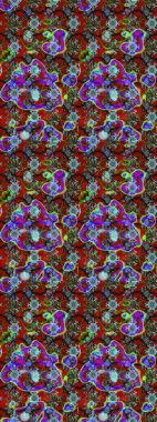 Çiçek desenli eskiz. Kırmızı renkte çiçekler. Renkli Bahar Teması eskiz kalıbı. Düz Çiçek Elementleri Tasarım Raster illüstrasyonu.