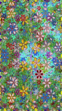 Moda baskısı. Dekorasyon ve tasarım için güzel bir desen. Ton halinde. Suluboya desensiz çiçek buketi. Çiçeğin suluboya çizimlerinin zarif deseni.