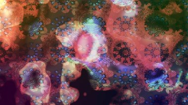 Raster güzel bir çiçek deseni çizmiş. Bahar mevsimi. Tatil havası. Nazik romantik baskı. Kahverengi renkte çiçekler.