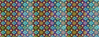 Mavi ve mor renkte manzaralı çiçek deseni. Çiçek kompozisyonu, el boyası, hassas şablon. Sevgililer günü ve tebrik kartı konsepti için şık bir davetiye. Üst görünüm, yumuşak biçim.