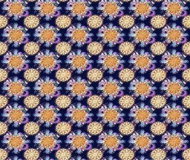 Çiçek desenli eskiz, darbeler, sıçramalar, yaz çiçekleri. Mavi renkli çiçekler. Raster illüstrasyonu.