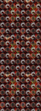 Çiçekli yaz çiçekleri. Küçük çiçekte güzel bir desen. Küçük renkli çiçekler. Moda baskıları için zarif bir şablon. Motley illüstrasyonu. Çizim.