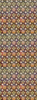 Renkli Bahar Teması eskiz kalıbı. Raster illüstrasyonundaki çiçek desenli çizim. Düz Çiçek Elementleri Tasarımı. Süslü kumaş deseni.