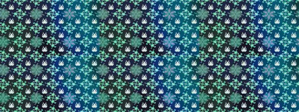 Raster illüstrasyonu. Mavi ve gri renklerde. Güzel kumaş deseni. Raster illüstrasyonunda çiçek deseni çizimi.