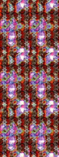 Raster illüstrasyonundaki çiçek desenli çizim. Suluboya tarzında kahverengi renkte çiçekler.