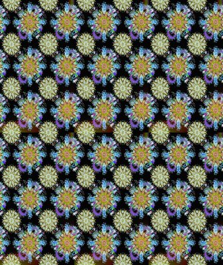 Küçük çiçekteki sevimli çiçek deseni. Siyah renkte çiçekler.