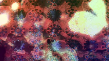 Çiçek desenli raster, kahverengi çizgi grafik desenli soyut raster arkaplan. Modern stil dokusu.