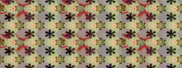 Eskiz geçmişi. Renkli desenli eskiz deseni, gri ve nötr çiçekler ve dekoratif elementler. Raster illüstrasyonu. Eski usul. Kumaş, tekstil ve duvar kağıdı baskısı için..