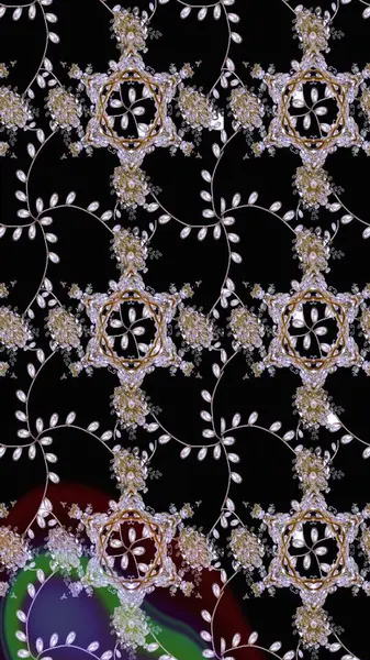 Siyah renklere karalamalar çizilmiş çiçek deseni. Raster illüstrasyonu.