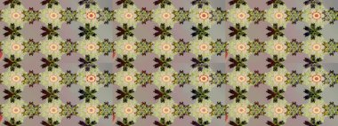 El çizimi çiçekli soyut çizim kalıbı. Gri renkli çiçekler. Raster illüstrasyonu.