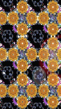 Raster şirin suluboya çiçek desenleri çiziyor. Büyük bir çiçek boyası seti. Kartlar, davetiyeler, tarih kartları ve daha fazlası için kullanılabilir.